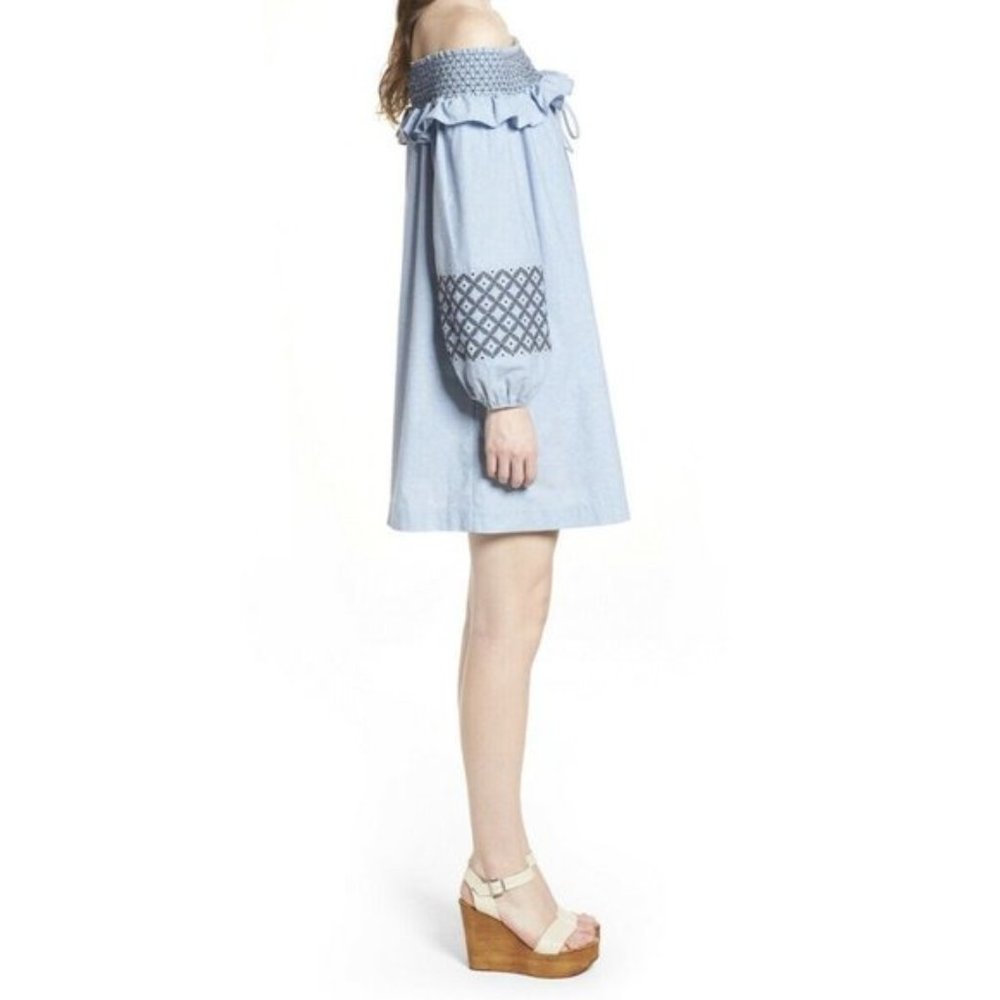 NWOT Rebecca Minkoff Goldie Off The Shoulder Dress - Picture 5 of 12